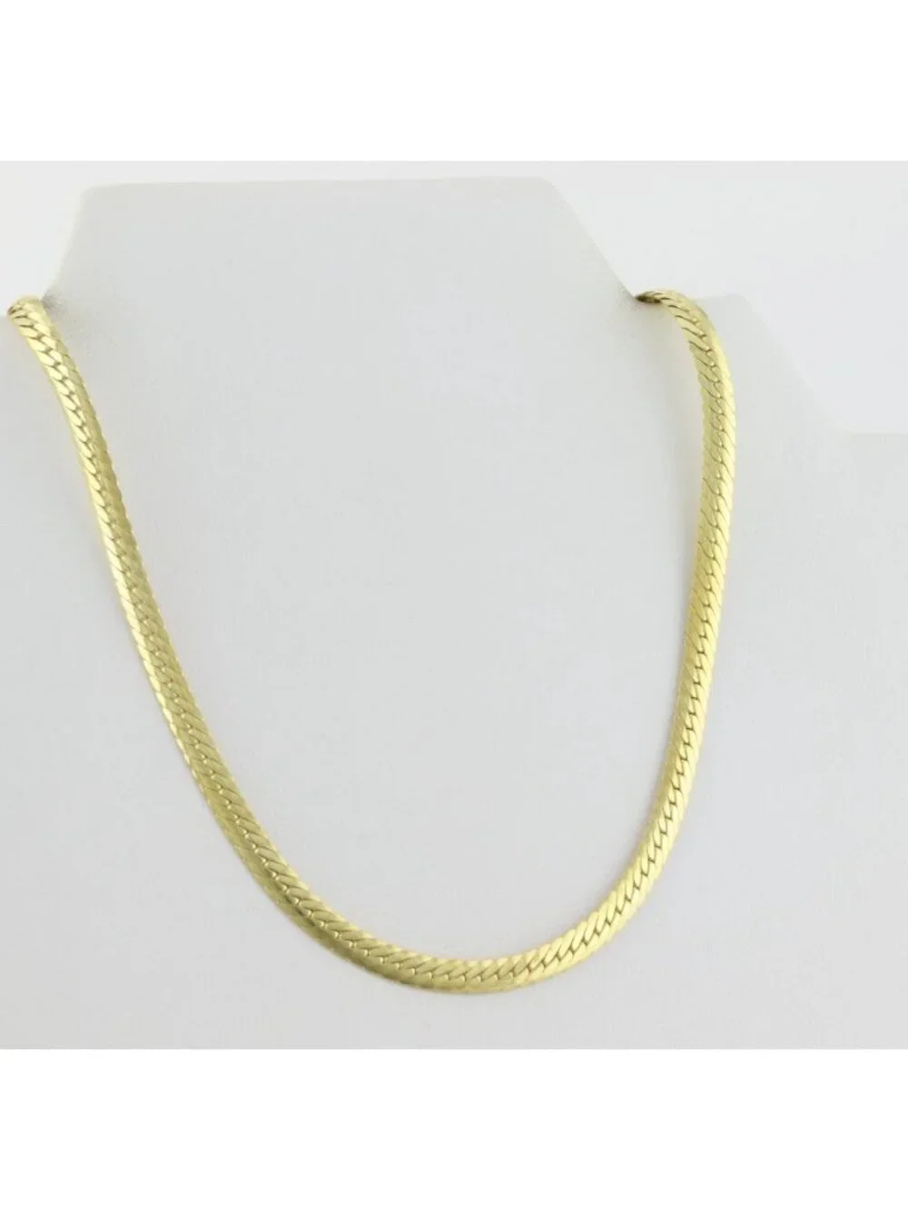 Men's 18k Gold Over Sterling Silver Flat Curb Link Cuban Chain 24